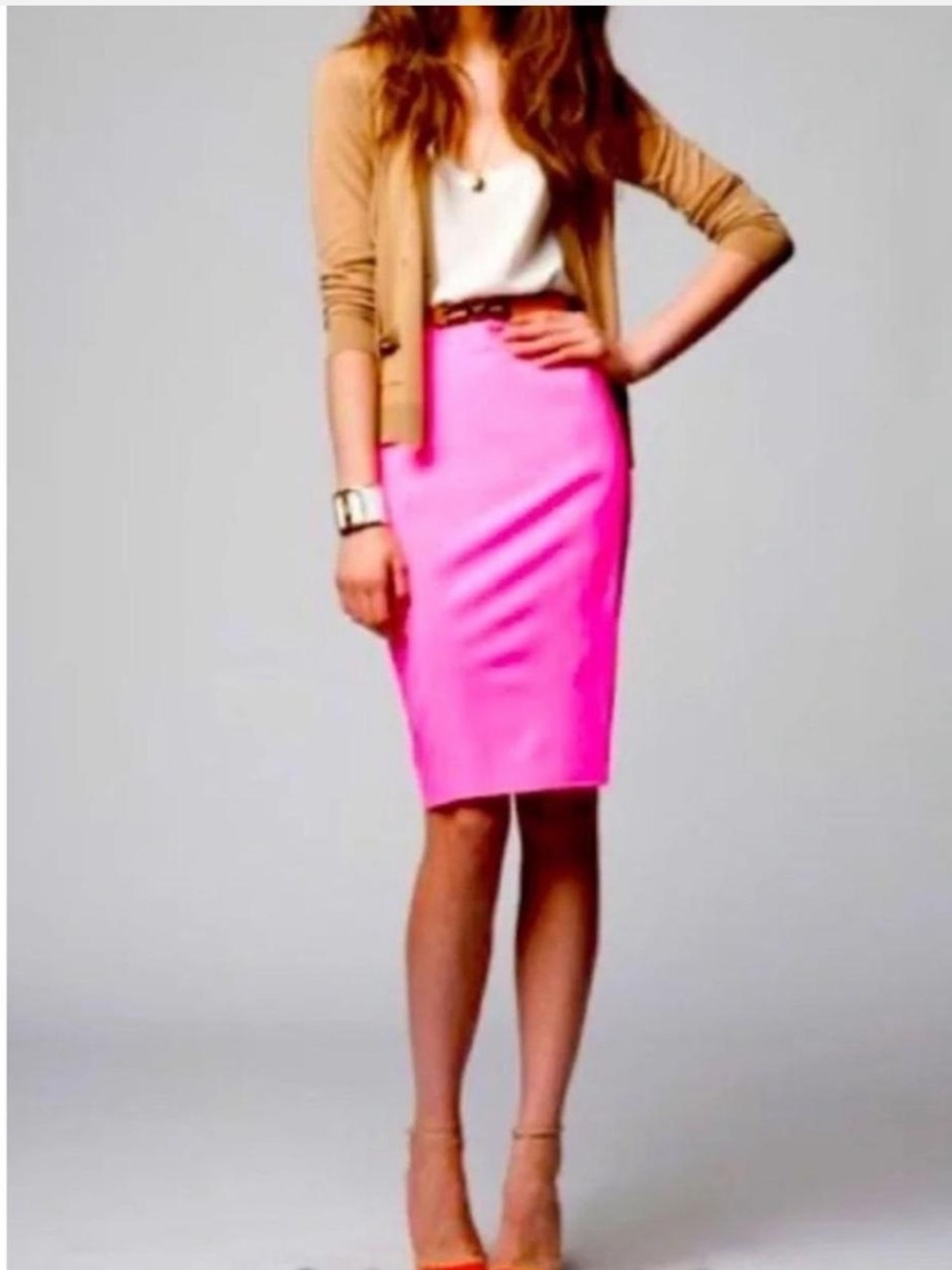 J. Crew No. 2 Pencil Skirt Pink NWT - Picture 2 of 7